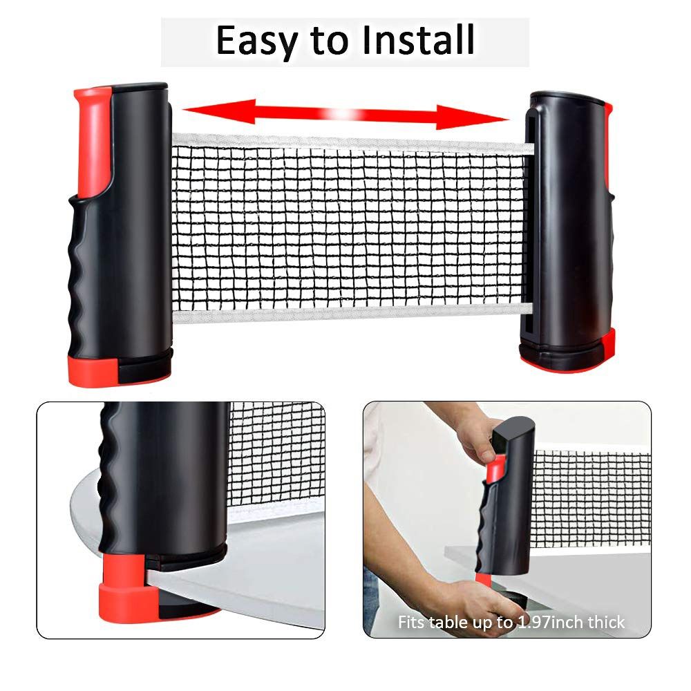 Retractable Net Ping Pong Net  - Table Tennis Dimension 评论和价格